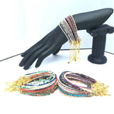 Natural Stone Agate Crystal Zircon Mini Beads Bracelet Couple Jewelry Gift