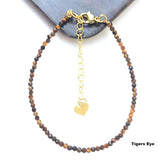 Natural Stone Agate Crystal Zircon Mini Beads Bracelet Couple Jewelry Gift