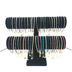 Natural Stone Agate Crystal Zircon Mini Beads Bracelet Couple Jewelry Gift