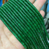 2*4mm Red Green Chalcedony Cylinder Spacer Beads