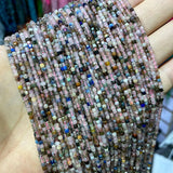 2.5-3mm Garnet Agate Apatite Amethyst Quartz Shell Spacer Beads
