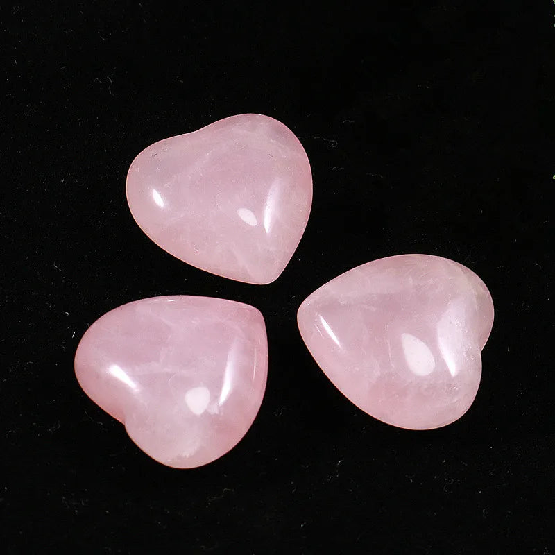 Rose Quartz Crystal Gemstone Heart 20*10mm Reiki Home Decor