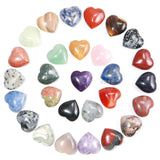 Natural Stone 20*9mm Heart Statue Amethysts Quartz Healing Crystal