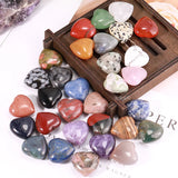 Natural Stone 20*9mm Heart Statue Amethysts Quartz Healing Crystal