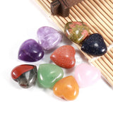 Natural Stone 20*9mm Heart Statue Amethysts Quartz Healing Crystal