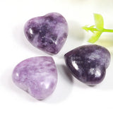 Natural Stone 20*9mm Heart Statue Amethysts Quartz Healing Crystal