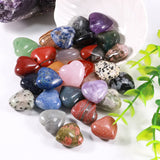 Natural Stone 20*9mm Heart Statue Amethysts Quartz Healing Crystal