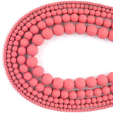 24 Colors Hematite Rubber Beads Matte Faceted Beads 2/3/4/6/8/10mm