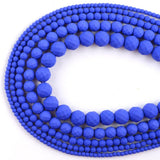 24 Colors Hematite Rubber Beads Matte Faceted Beads 2/3/4/6/8/10mm