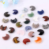 Natural Stone 30mm Moon Statue Crystal Home Decoration