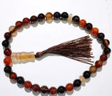 Natural Stone Quartz Crystal Aventurine Opal Tassel Tasbih Allah Rosary