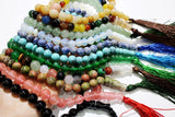 Natural Stone Quartz Crystal Aventurine Opal Tassel Tasbih Allah Rosary