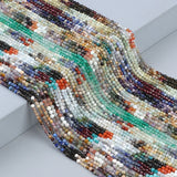 3mm Faceted Mixed Gem Stone Beads for Jewelry Making