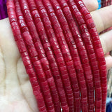 Natural Stone Aquamarine Angelite Ruby Red Tourmaline Chalcedony Rondelle