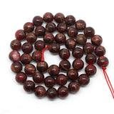 Natural Stone Red Cloisonne Round Beads 15''Strands