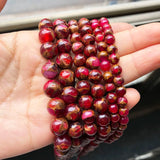 Natural Stone Red Cloisonne Round Beads 15''Strands