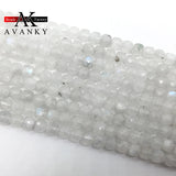 4mm Moonstone Faceted Cube Beads DIY Jewelry Making
