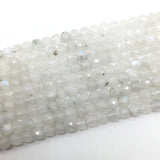 4mm Moonstone Faceted Cube Beads DIY Jewelry Making
