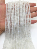4mm Moonstone Faceted Cube Beads DIY Jewelry Making
