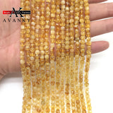 4mm Citrine Quartz Crystal Faceted Cube Beads for DIY Jewelry Making