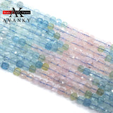 Natural Morganite Faceted Cube Loose Beads 4mm - DIY Jewelry Making