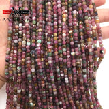 4mm Colorful Tourmaline Faceted Cube Loose Beads DIY Jewelry Making