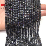 4mm Cordierite Bead Faceted Cube Loose Beads DIY Jewelry Making