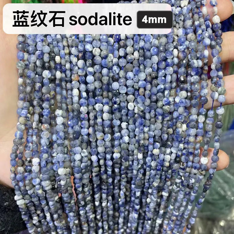 4mm Faceted Flat Round Gemstone Beads for Jewelry Making