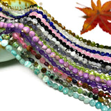 4mm Faceted Flat Round Gemstone Beads for Jewelry Making