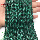 Green Malachite Faceted Cube Beads 4mm for DIY Bracelet Necklace