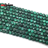 Green Malachite Faceted Cube Beads 4mm for DIY Bracelet Necklace