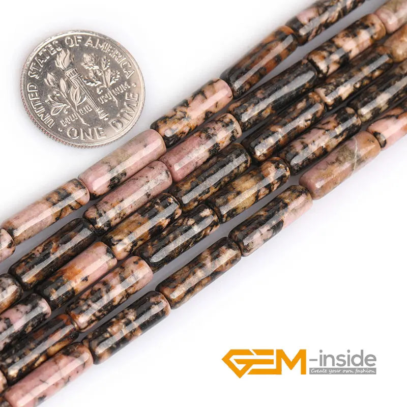 Natural Stone 4x13mm Tube Beads For Jewelry Making Strand 15 inch