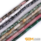 Natural Stone 4x13mm Tube Beads For Jewelry Making Strand 15 inch