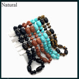 5x9mm & 10x14mm Stone Beads Set with Agate Charm for Necklace Jewelry