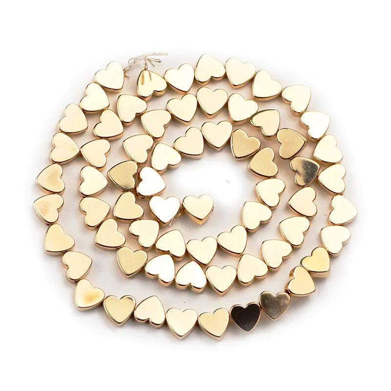 6/8MM Love Heart Hematite Spacer Beads DIY Jewelry Making Bracelets