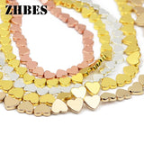 6/8MM Love Heart Hematite Spacer Beads DIY Jewelry Making Bracelets