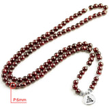 6MM Garnet Beads 108 Bracelet Necklace Yogi Jewelry Gift