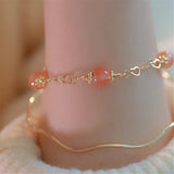 6mm South Red Agate Women Bracelet Ins Niche Magnetic Buckle
