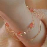 6mm South Red Agate Women Bracelet Ins Niche Magnetic Buckle