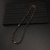 6mm Tiger-eye Hematite Beaded Necklace for Men