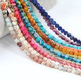 6x3mm Colorful Sea Sediment Jaspers Heart Round Loose Beads 15''