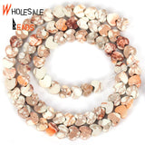 6x3mm Colorful Sea Sediment Jaspers Heart Round Loose Beads 15''
