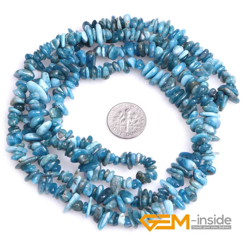 Natural Stone 7-8mm Kyanite Freeform Chips Loose Spacer Beads 34 inch Strand