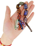 Natural Stone 7 Chakra Car Hanging Decoration Healing Reiki Tassel