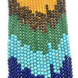 7 Chakra Round Beads Dragon Vein Agate Jewelry DIY Bracelet Accessories