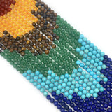 7 Chakra Round Beads Dragon Vein Agate Jewelry DIY Bracelet Accessories