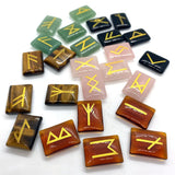 7 Chakras Tiger Eye Rune Stone Home Decoration