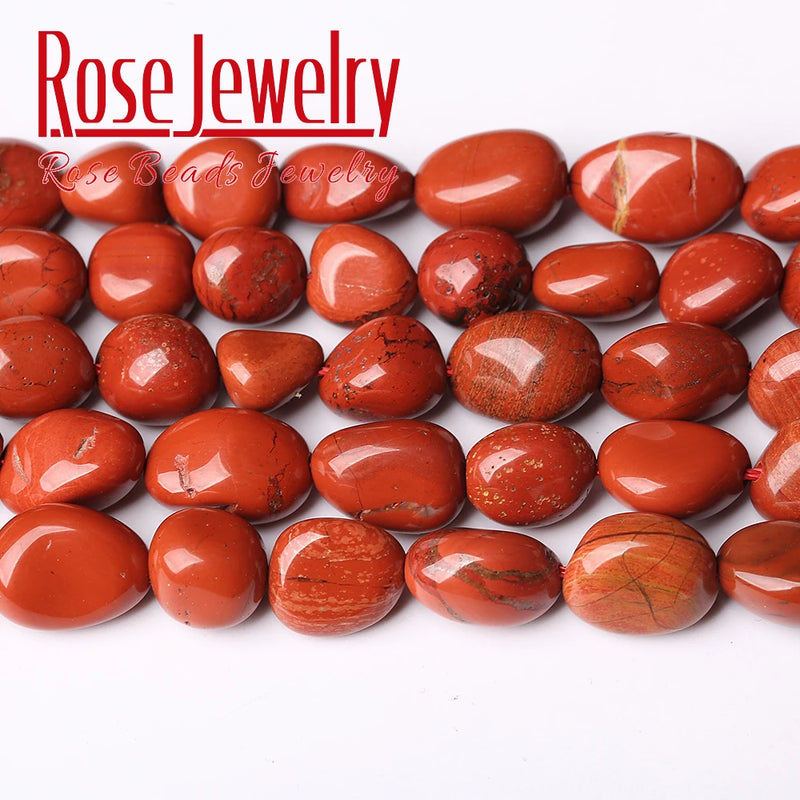 Red Jaspers Stone Beads 8-10mm Irregular 15 inches