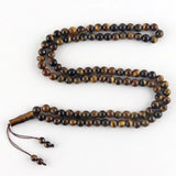 Tiger Eye Stone Tassel Pendant Islamic Rosary Muslim Tasbih