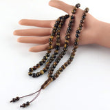Tiger Eye Stone Tassel Pendant Islamic Rosary Muslim Tasbih